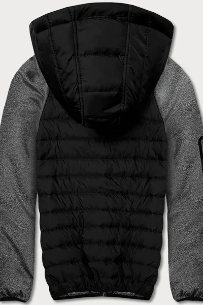 Černá zateplená bunda s kapucí pro muže od J.STYLE