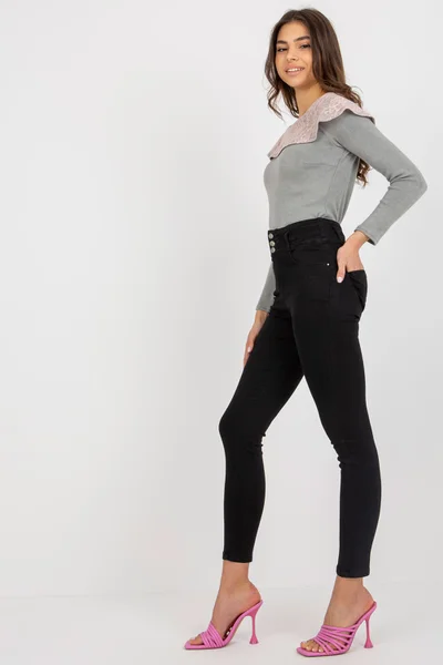 Černé džíny FPrice pro ženy s vysokým pasem - NM SP