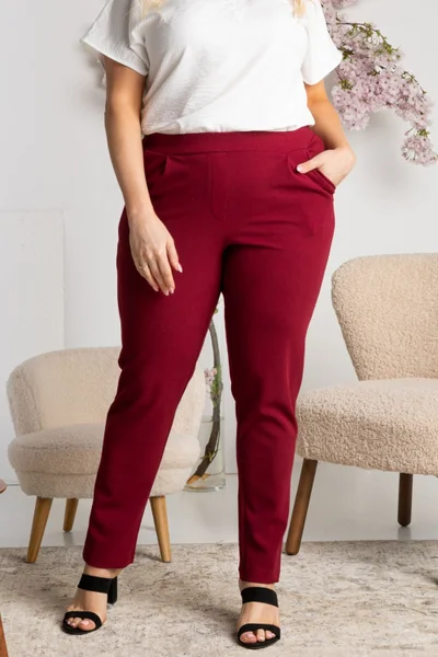 Klasické dámské kalhoty Eryka od Karko v plus velikosti