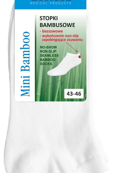 Komfortní bambusové kotníkové ponožky s protiskluzovou podrážkou DeoMed