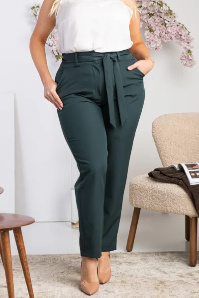 Dámské kalhoty v plus velikosti s elastanem Karko Plus