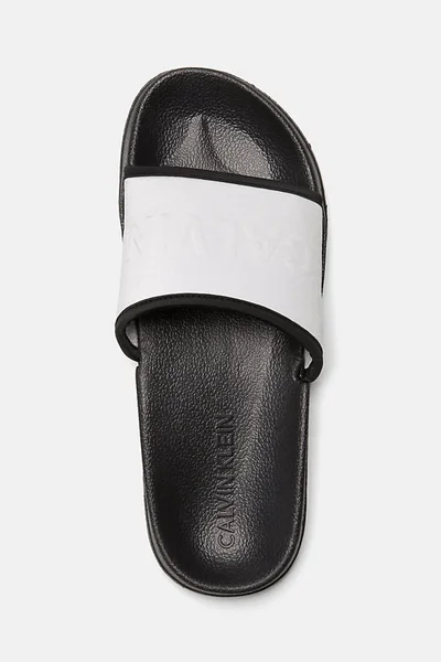 Dámské pantofle 4J743U stříbrná - Calvin Klein