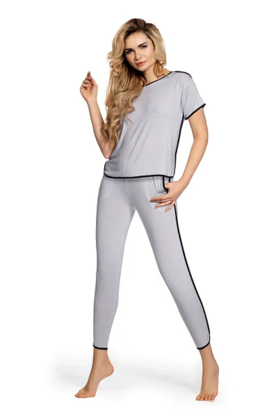 Pyžamo pro ženy JUDITH krátké rukávy, dlouhé kalhoty R078