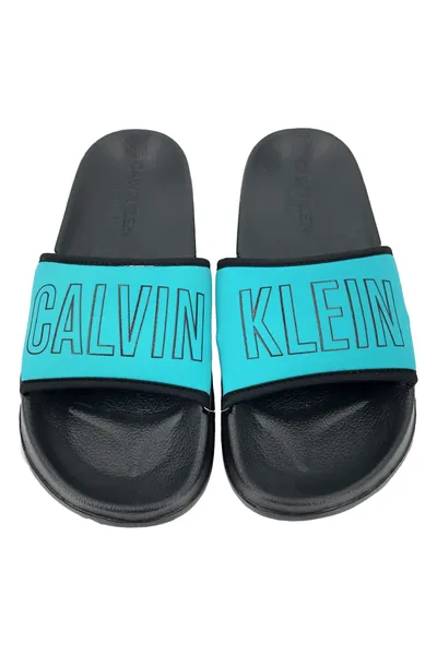 Dámské plážové pantofle H0O124 tyrkysová - Calvin Klein