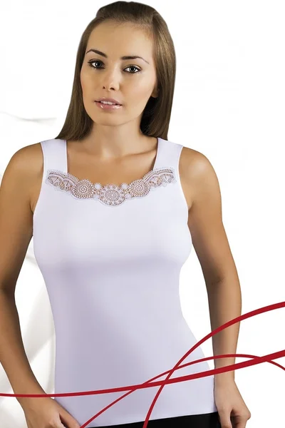 Bílá dámská košilka Emili Milia S-XL
