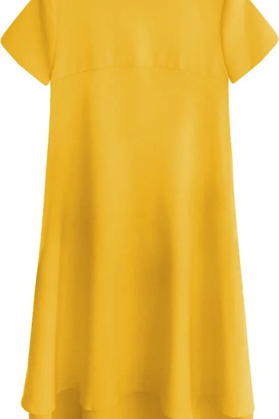 Dámské žluté trapézové šaty 3Q1584 INPRESS