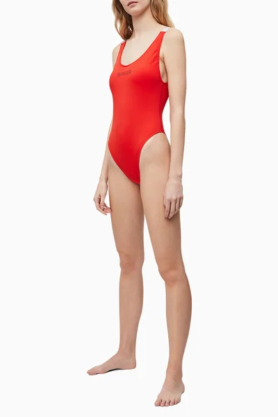 Dámské jednodílné plavky 14AB červená - Calvin Klein