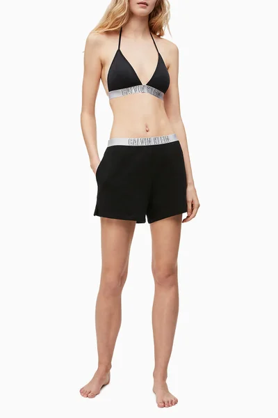 Dámské plážové šortky J0TX černá - Calvin Klein