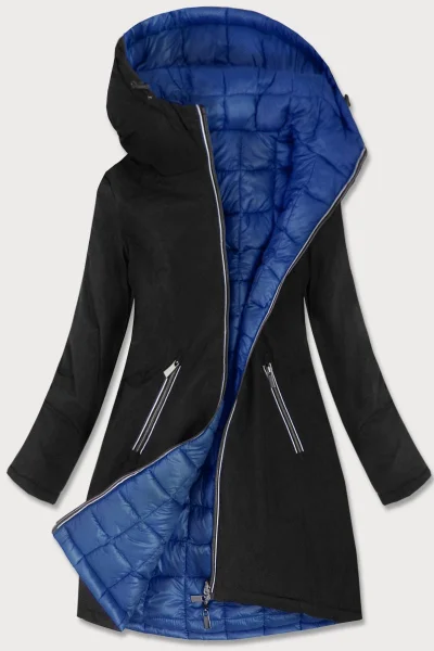 Dámská černo-tmavě modrá oboustranná bunda pro přechodné období 5PY Libland