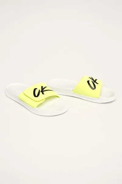Dámské pantofle 629 bíložlutá - Calvin Klein