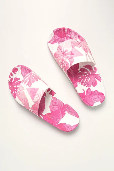 Dámské plážové pantofle BXRP růžovobílá - Guess