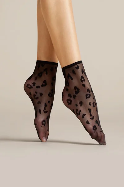 Punčochové dámské ponožky se vzorem Fiore Doria 8 DEN