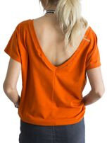Dámské tričko s výstřihem vzadu, tmavě oranžové FPrice, XS i523_2016101850367