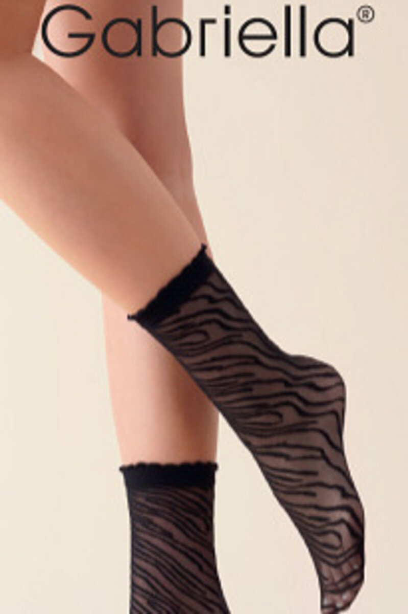 Gabriella Vzorované Dámské Ponožky s Netlačící Gumičkou, nero UNI i170_56700126