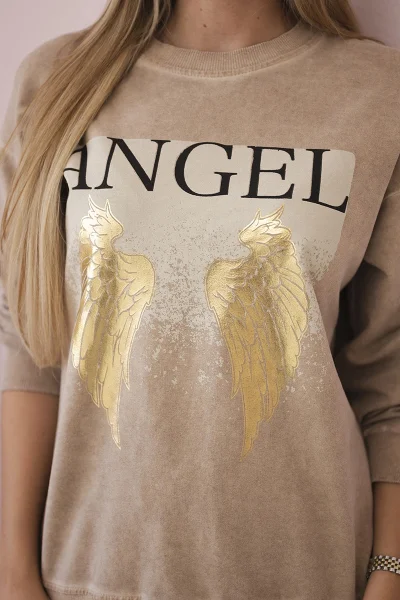 Komplet Angel: Mikina + kalhoty v camel od K-Fashion