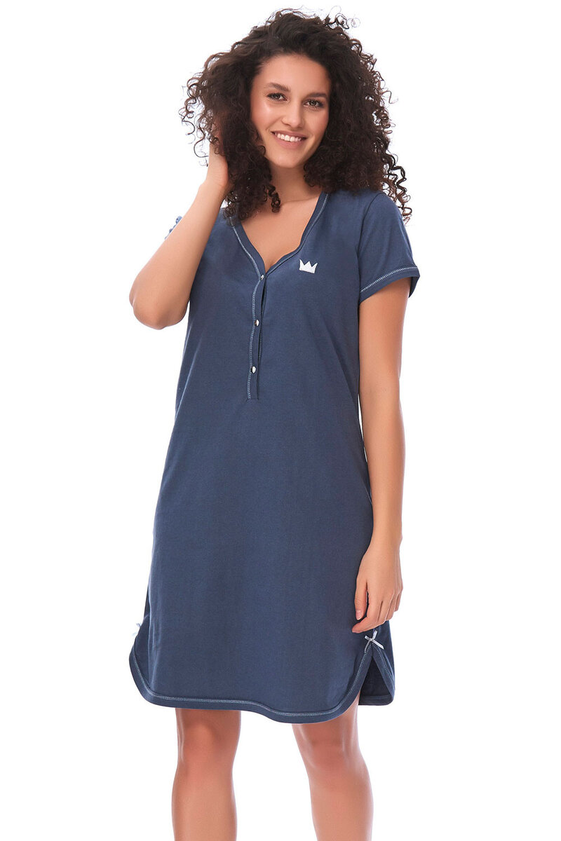 Kojící noční košilka pro těhotné ženy - Modrá Dobranocka, S i510_36181376526