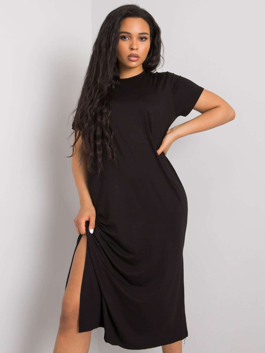 Černé plus size šaty Elegant Curve od FPrice, XL i523_2016102954873