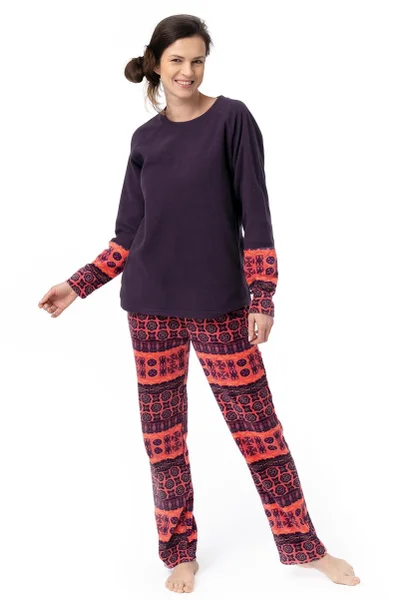 Teplé mikrofleecové pyžamo pro ženy Key LHS S-XL