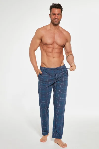 Mužské kostkované pyžamové kalhoty Cornette 3XL-5XL