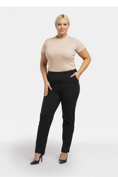 Stylové dámské kalhoty Karko (plus size velikost)