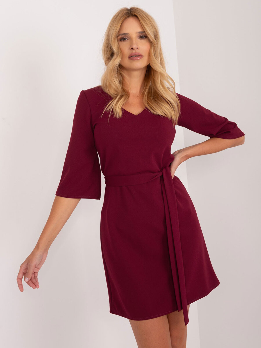 Kaštanové dámské šaty FPrice - Elegantní kousek pro každou příležitost, 40 i523_2016103507320