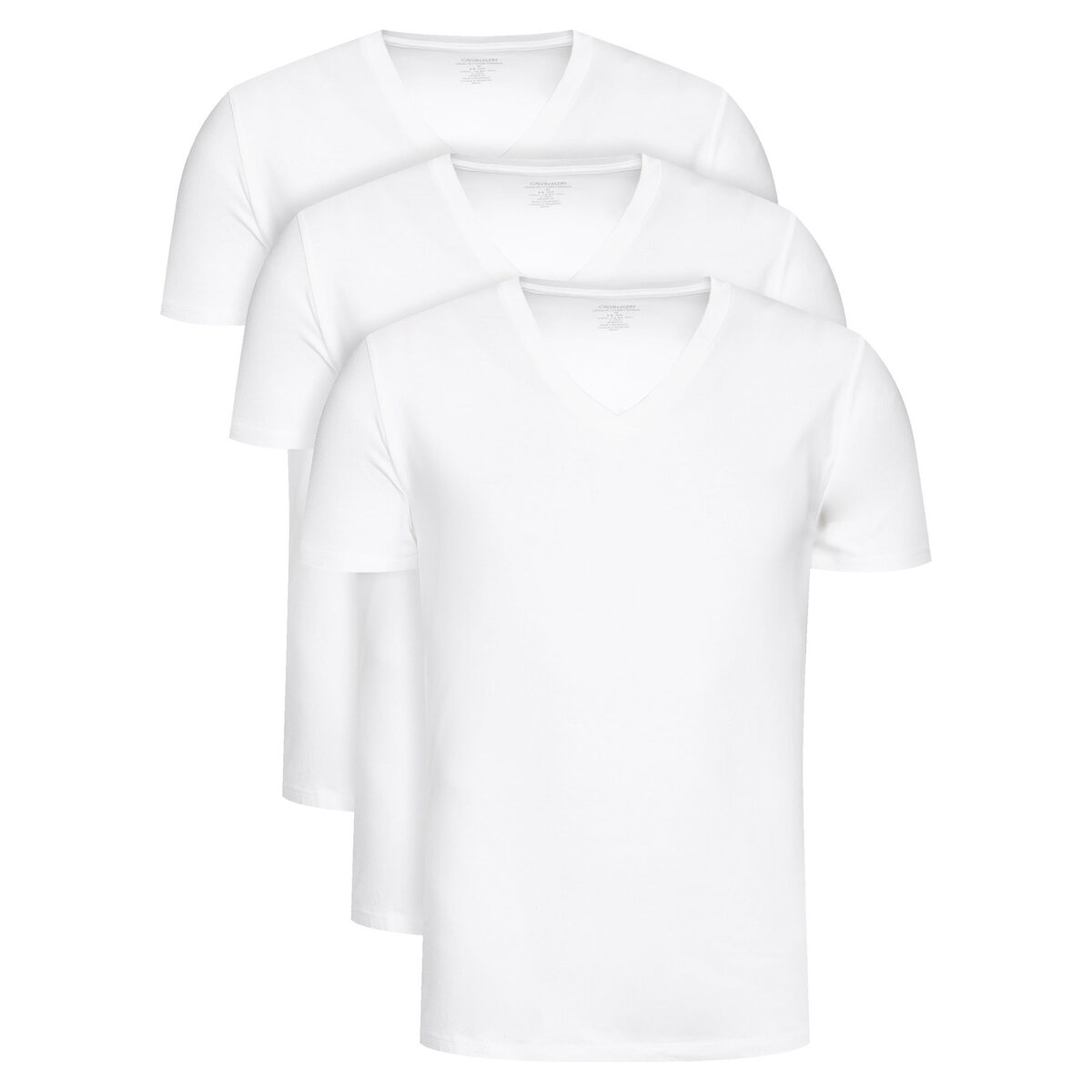 Pánské tričko RBH865 Y7B10A 3pk bílá - Calvin Klein, bílá/potisk L i10_P45627_1:961_2:90_