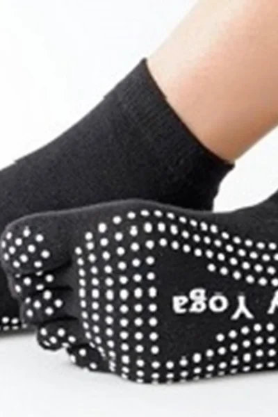 Jógové ponožky s ABS podrážkou - Pětiprsté pohodlí