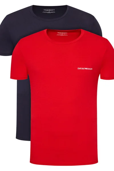 Pánské tričko 2pcs MEL861 649F9A 2OE099 černáčervená - Emporio Armani