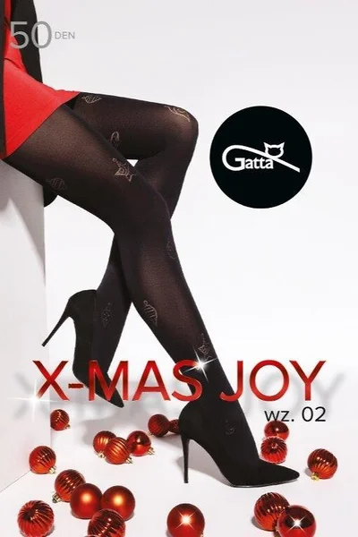 Dámské punčocháče Gatta X-Mas Joy Nero 5XL