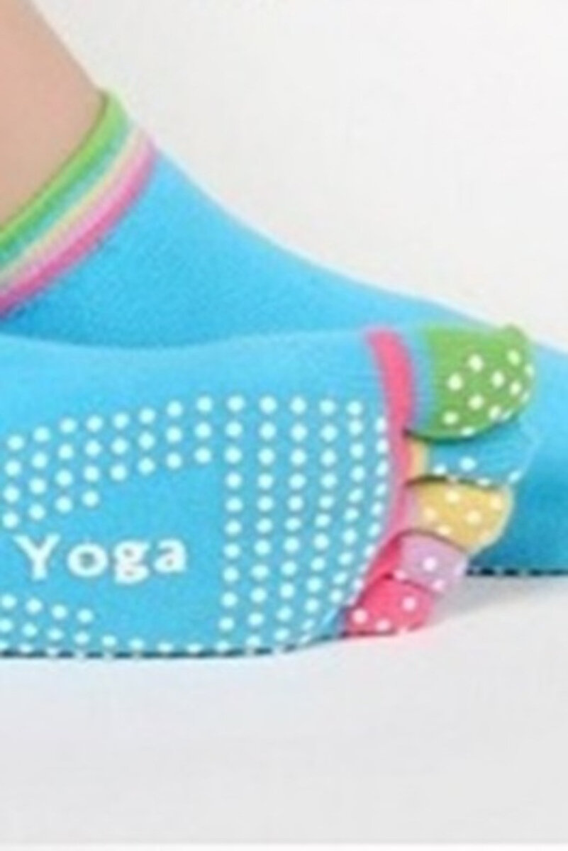 Jógové barevné dámské ponožky s ABS podrážkou, šedá Univerzální i170_4400195005