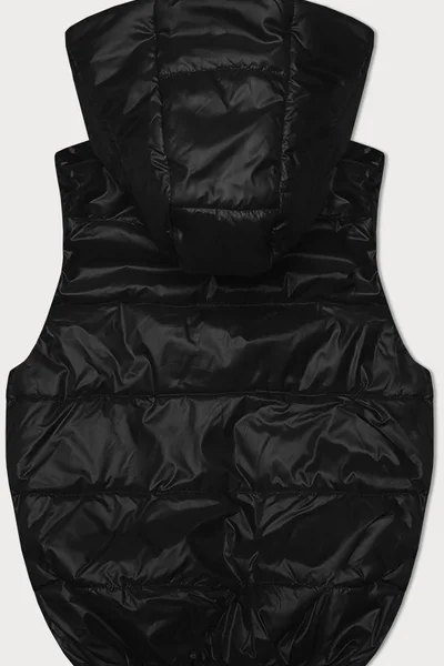 Černá péřová vesta s kapucí - S'WEST Lux