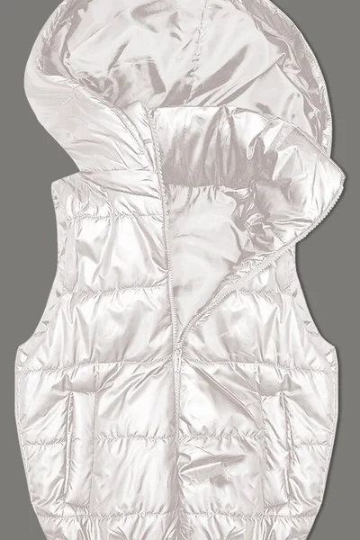 Zimní dámská péřová vesta s kapucí - Sněhová královna