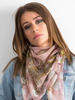 Vzorovaný pudrově růžový šátek FPrice, jedna velikost i523_2016101957080