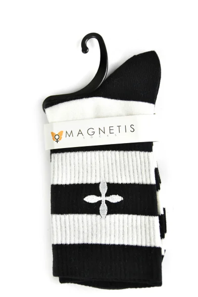Vzorované dámské ponožky Magnetis Nero