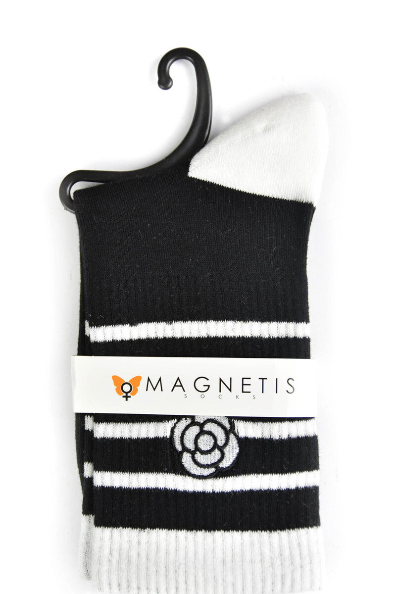 Černé vzorované dámské ponožky Magnetis, nero UNI i170_7685802435C90