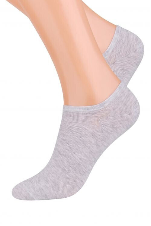 Šedé Tencelové Dámské Kotníkové Ponožky - Pohodlný Lem, šedá one size i10_P65966_1:1170_2:416_