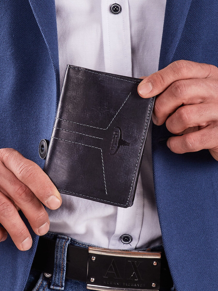 Tmavě modrá pánská peněženka FPrice, jedna velikost i523_2016101700068