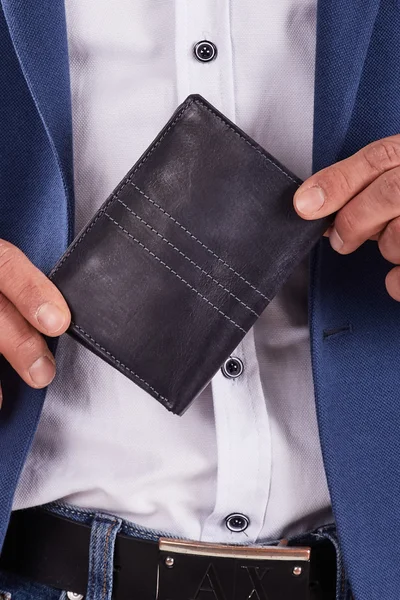 Tmavě modrá pánská peněženka FPrice