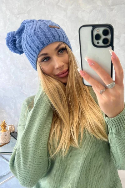 Paulina dětská fleecová čepice s bambulí od K-Fashion