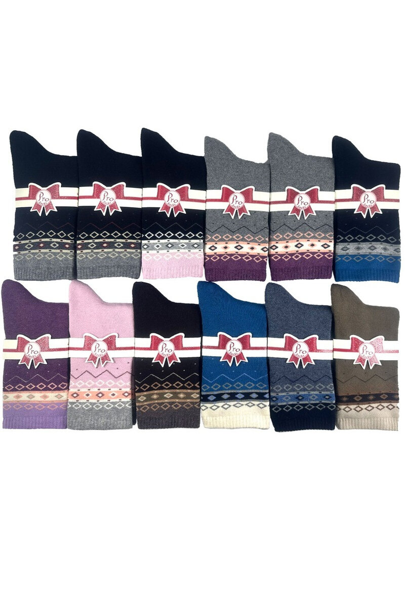 Vzorované froté dámské ponožky PRO MIX, MIX 36-40 i170_24641 MIX 36-40