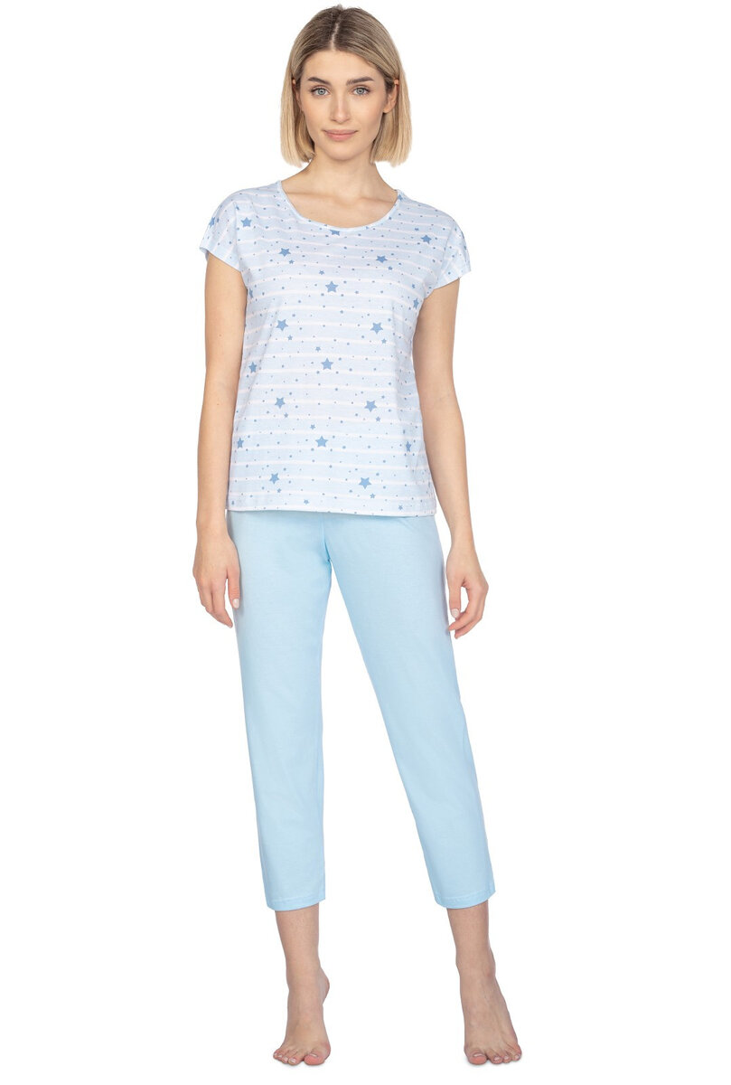 Pyžamo Hvězdný Pohodlí Regina M-XL, modrá XL i384_43982797