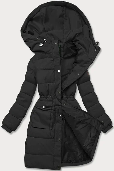 Černá zimní péřová bunda s kapucí od CANADA Mountain
