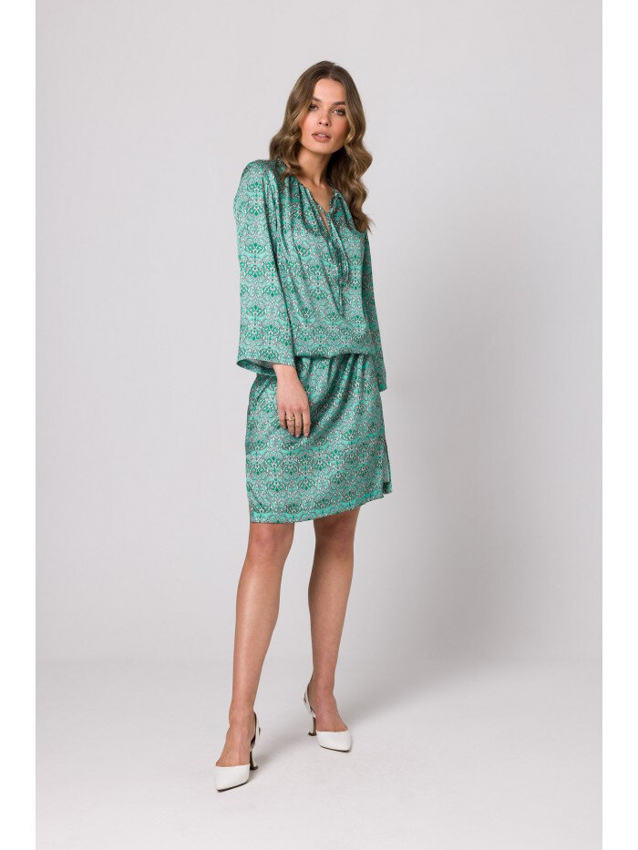 Kaftanové šaty s páskem - letní styl pro ženy, EU L i529_1388269917687515136