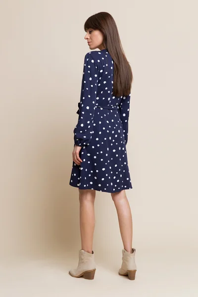 Dámské šaty Wendy Dotted Navy od Benedict Harper