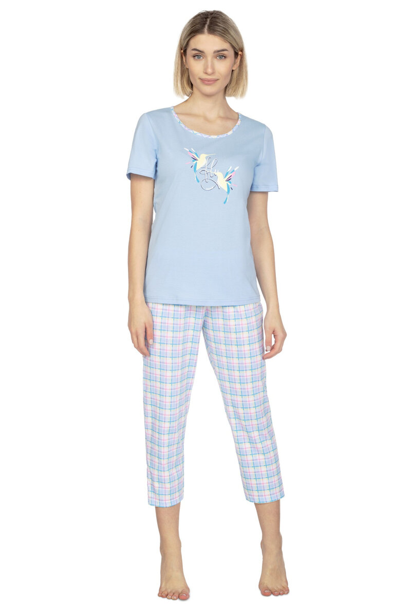 Kostkované pyžamo pro ženy Regina 2XL, modrá XXL i384_15082076