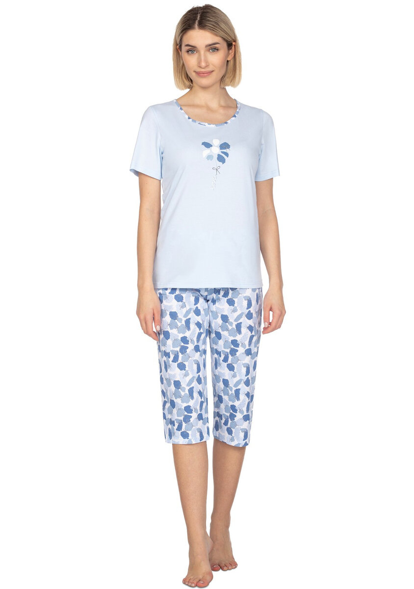 Kostkované pyžamo pro ženy Regina 2XL, modrá XXL i384_35854048