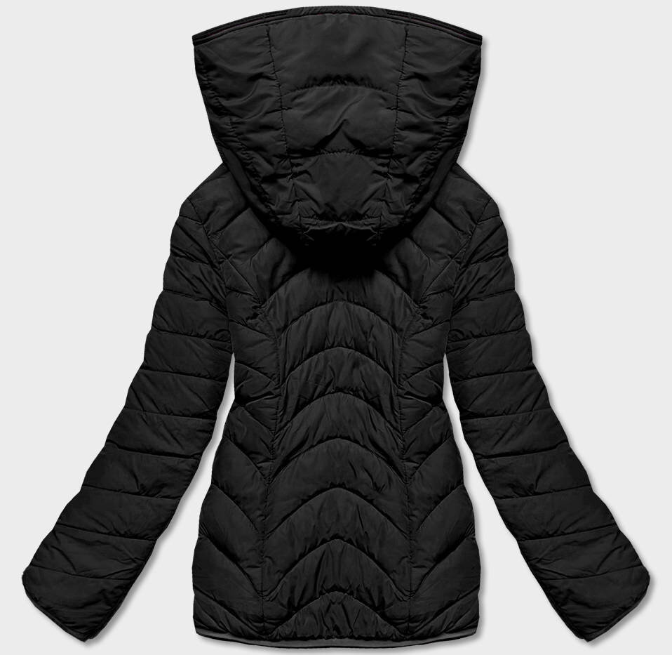 Zimní bunda LHD s kožešinovou vestou, odcienie czerni XXL (44) i392_21223-48