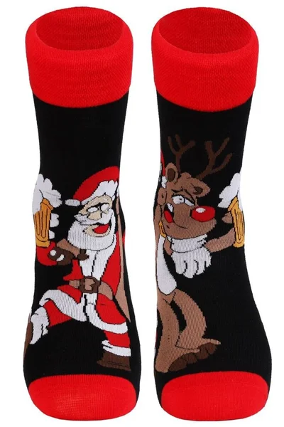 Vánoční ponožky Pivní Santa Moraj