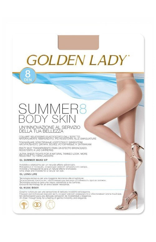 Dámské punčochové kalhoty Golden Lady Summer Body Skin 8 den 2-4, dakar/odc.béžová 3-M i384_53111113