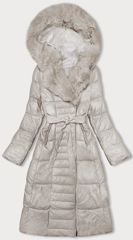 Kabát s péřovou výplní a kožešinou Ann Gissy, odcienie beżu S (36) i392_23048-46